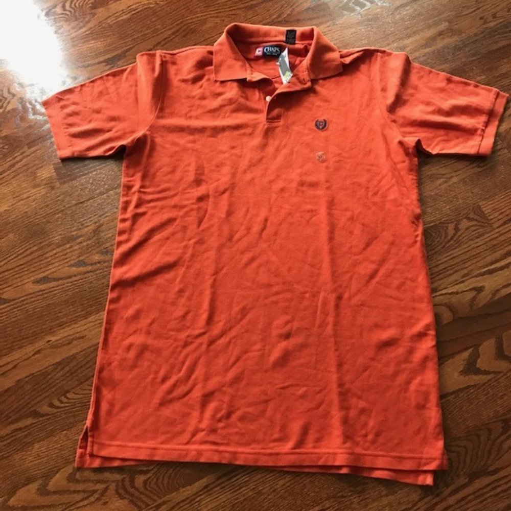 Mens Chaps Polo Shirt Orange Short Sleeve Big Tall Size LT Large Tall New w/ Tag